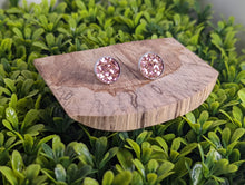 Load image into Gallery viewer, Rose Gold Faux Leather Stud Earrings
