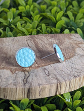 Load image into Gallery viewer, Turquoise Faux Leather Studs

