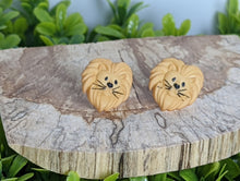 Load image into Gallery viewer, Lion Stud Earrings- Zoo Animals
