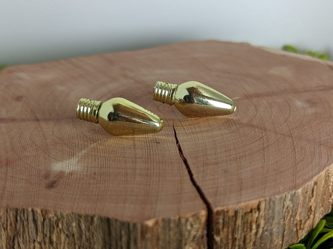 Lightbulb Small Gold Stud Earrings