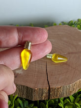 Load image into Gallery viewer, Lightbulb Clear Yellow Stud Earrings
