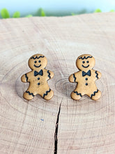 Load image into Gallery viewer, Ginger Bread Man with Bowtie Earrings
