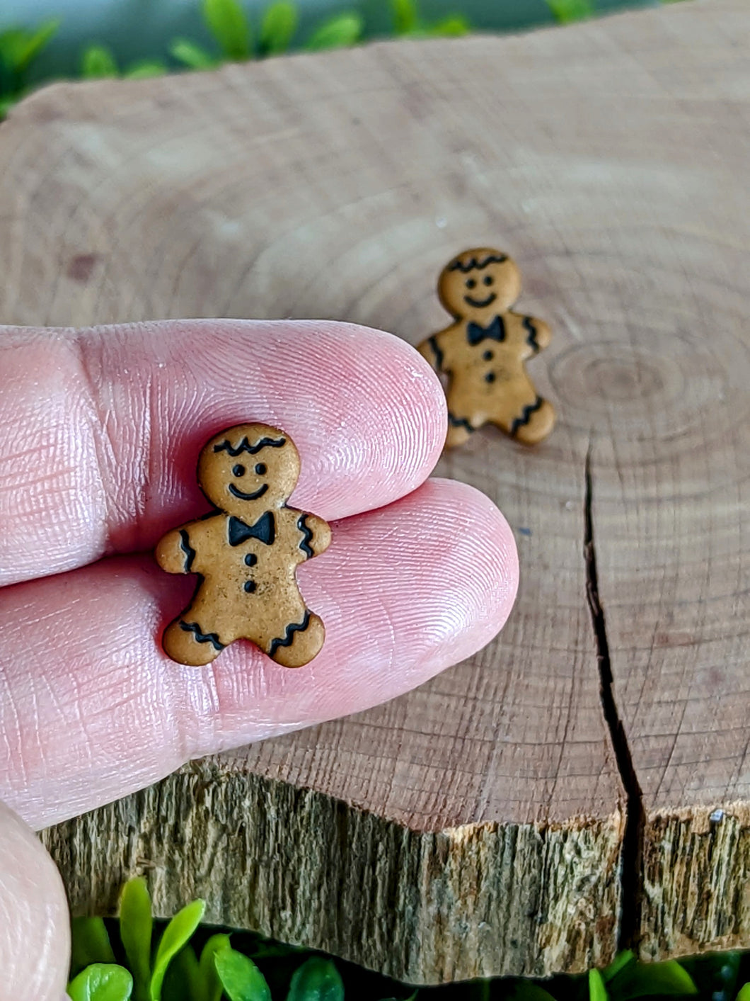 Ginger Bread Man with Bowtie Earrings