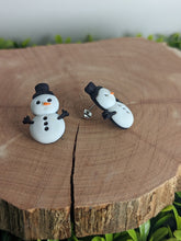 Load image into Gallery viewer, Snowman Button Earrings
