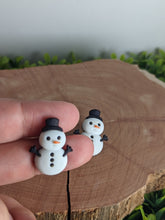 Load image into Gallery viewer, Snowman Button Earrings

