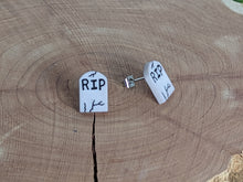 Load image into Gallery viewer, RIP Tombstone Stud Earrings
