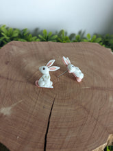 Load image into Gallery viewer, White Bunny Stud Earrings
