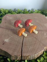 Load image into Gallery viewer, Mushroom Stud Earrings- Red
