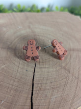 Load image into Gallery viewer, Ginger Bread Man Stud Earrings
