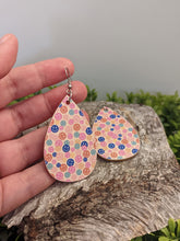 Load image into Gallery viewer, Smiley Face Wood Tear Drop Earrings
