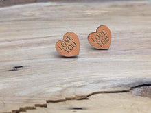 Load image into Gallery viewer, Valentine&#39;s Day Conversation Heart Stud Earrings
