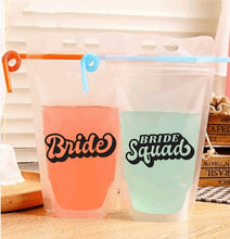 Load image into Gallery viewer, Adult Drink Pouch Bride Squad Bridal Party
